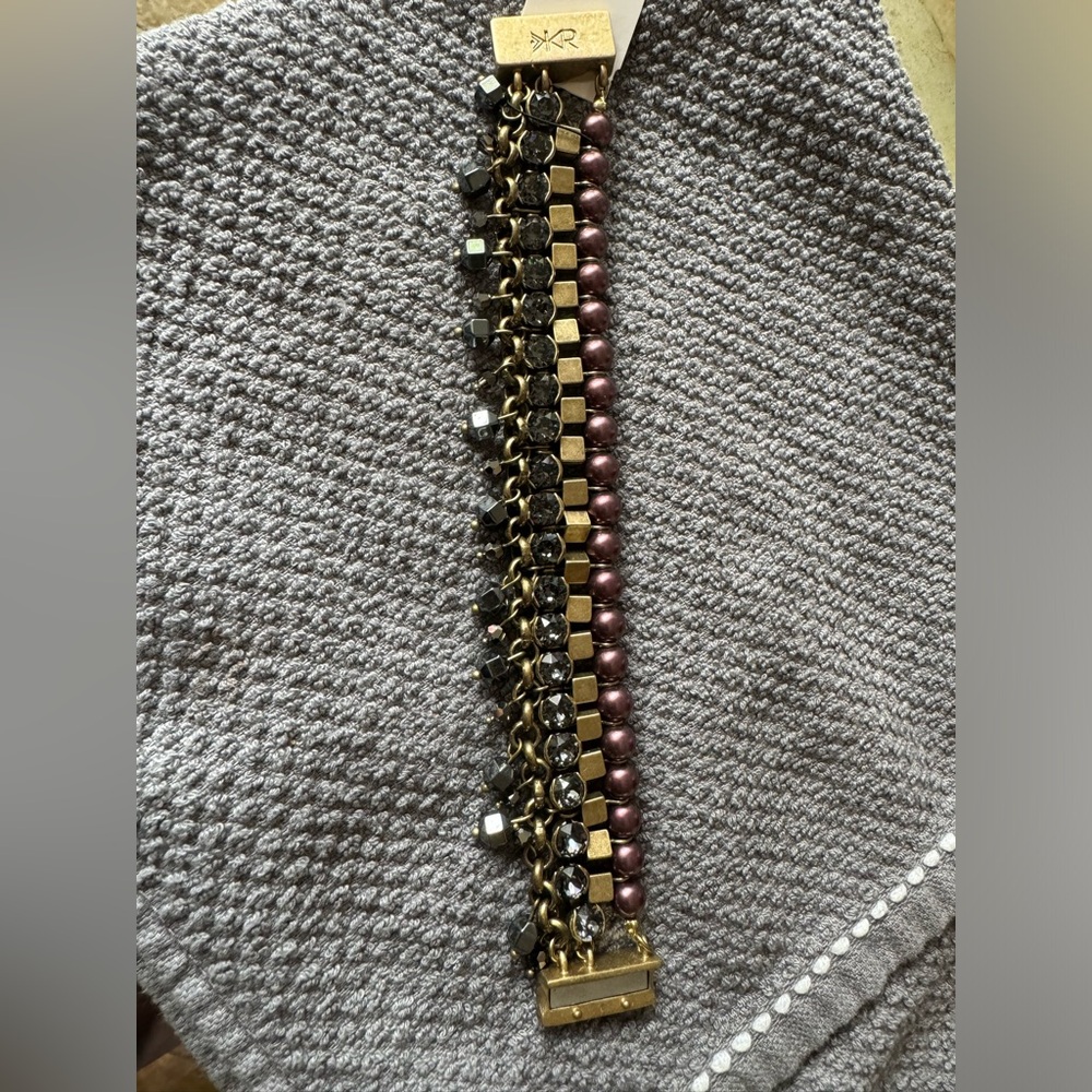 Silpada KR Brand New magnetic closure bracelet with multi stones